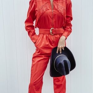 Vintage Western Fringe Jumpsuit